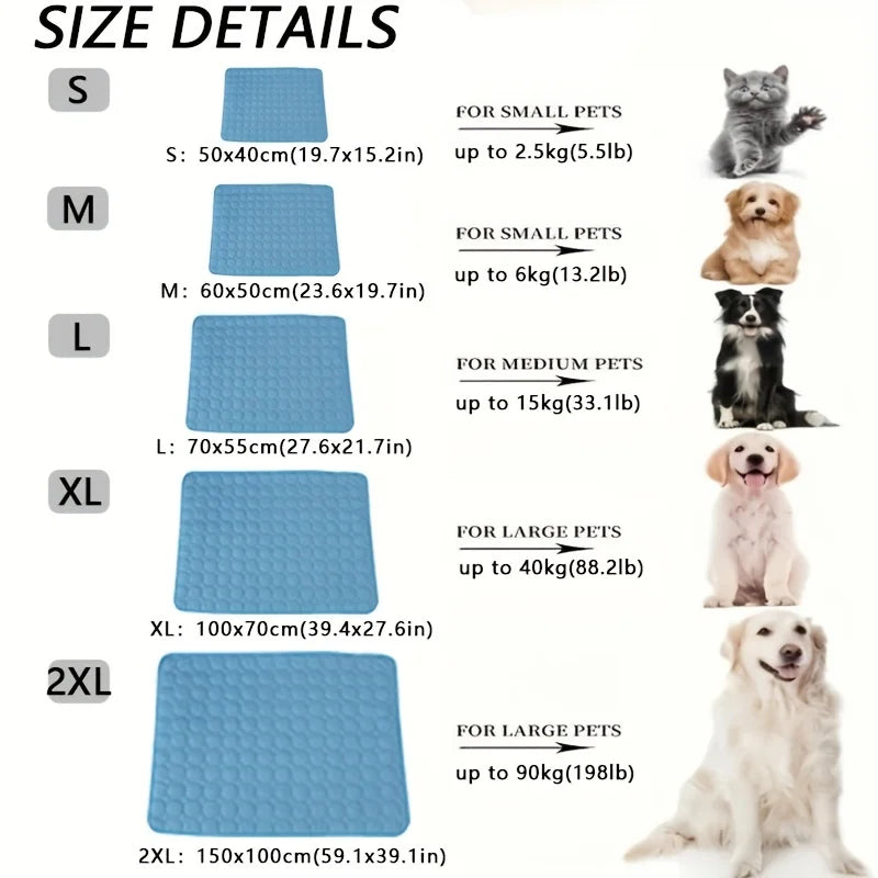 Urban Chill Dog Cooling Mat — XL Self‑Cooling Gel Pad (No Freezing)