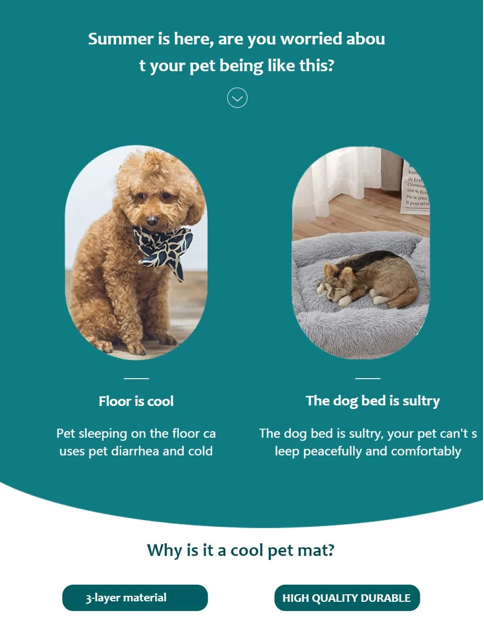Urban Chill Dog Cooling Mat — XL Self‑Cooling Gel Pad (No Freezing)